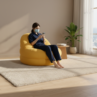 Fauteuil Confortable en Tissu, Fauteuil Poire Inclinable pour Appartement et Villa, Salon, Chambre à Coucher, Design Moderne