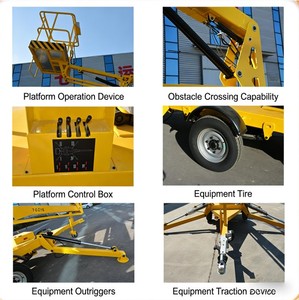 Piattaforma Elevatrice Articolata Trainabile per Lavori Pesanti, Altezza 22m, Carico 200kg, Autolivellante e Rotazione a 360°, per Manutenzione Edile - Product Image 4