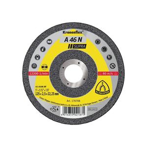 KLINGSPOR Disque à tronçonner A 46 N Supra dm125x2.5mm déport aluminium alésage 22.23mm - Product Image 1