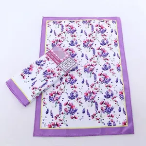 도매 45*45cm 흰색 일반 린넨 면화 주방 placemats 세트 접시 차 수건 냅킨 입 천 흡수