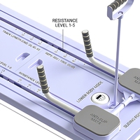 Plateforme de Pilates pliable 4-en-1 avec bandes de résistance pour entraînement abdominal, pompes et planches, idéale pour la maison