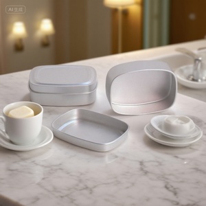 Luxury Airtight <b>Metal</b> Soap <b>Boxes</b> Square Aluminum Containers with Custom Printing for Home and Travel Use - Product Image 1