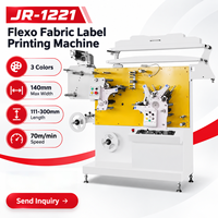 Machine d'impression d'étiquettes textiles Flexo JR-1221 haute vitesse, homologuée CE, pour l'impression d'étiquettes de vêtements et de soins textiles