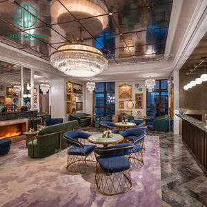 ชุดเฟอร์นิเจอร์ร้านกาแฟ โต๊ะกลมไม้หินอ่อนทันสมัยพร้อมเก้าอี้ โซฟา และที่นั่งแบบบูธ สำหรับร้านกาแฟ - Product Image 6