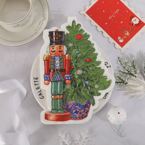 Nutcracker Soldier Shaped Paper Napkins 330mmx400mm Printed Christmas Holiday Napkins - Product Image 2