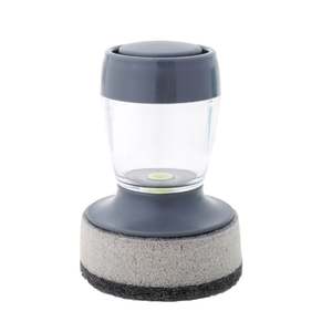 Wholesale Long Handle Hydraulic <b>Kitchen</b> Pot Cleaning Brush with Foldable Hanging Garbage Can Eco-Friendly <b>Plastic</b> Sponge for - Product Image 1