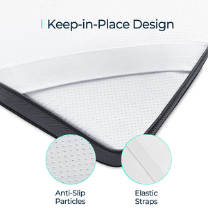 Matelas de lit orthopédique double compressé pour <span class=keywords><strong>futon</strong></span> au sol bon marché Surmatelas hybride en mousse à mémoire de forme en gel pliable imperméable - Product Image 4