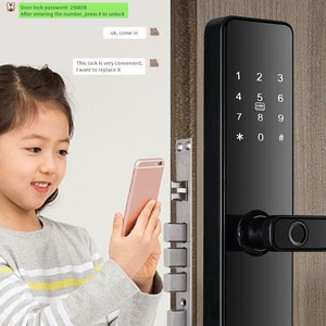 QLEUNG สมาร์ทล็อคประตู S819 สีดำ ปลดล็อคด้วยรหัสผ่านลายนิ้วมือ คีย์การ์ด พร้อมฟังก์ชั่น WiFi และระบบสัมผัสเดียว - Product Image 3