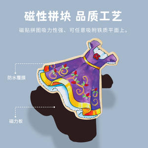 ชุดของเล่นแม่เหล็กออนไชน์ ชุดแต่งตัวเด็กผู้หญิง ของเล่นไม้ 63 ชิ้น ชุดแฟชั่นสำหรับเด็ก ของเล่นเสริมสวยแฟชั่น - Product Image 3