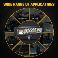 Foco LED de 48W para Motocicleta, Luces Intermitentes Impermeables, Faros Delanteros, Lámpara de Trabajo de 12-60V para Vehículos Todoterreno, Barcos y Camiones