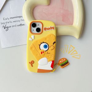 เคสโทรศัพท์ลายสพันจ์บ็อบสำหรับ iPhone 15 14 Pro Max เคสการ์ตูนสำหรับ iPhone 13 12 ซิลิโคนกันกระแทก เคสนุ่มน่ารัก - Product Image 5