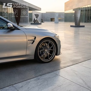 Jantes en alliage sport de style maille argentée premium 17 18 19 pouces pour Golf GTI Atlas Arteon 5x112, jantes de performance concaves profondes pour la course - Product Image 2