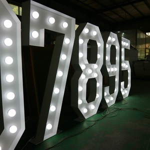 Tùy chỉnh đám cưới trang trí chiếu sáng lớn LED khổng lồ marquee số 3ft 4ft 5ft marquee chữ sáng lên dấu hiệu - Product Image 3