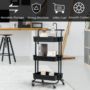 Carrito de Almacenamiento Multifuncional Moderno para el Hogar, Carrito de Belleza para Spa y Salón, Carrito Metálico Móvil para Cocina, Baño y Sala de Estar - Product Image 5