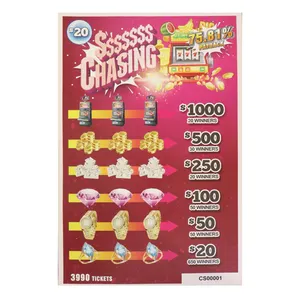 Factory Price Instant Peel Off Tickets 1 Window Round Pull Tabs Gambling Tickets And Board