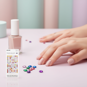 Ilan Pegatina Brillante 8mm Multicolor 120 piezas Decoraciones para Uñas - Product Image 2