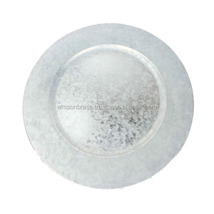 Assiette de présentation en métal de qualité supérieure au prix de gros vaisselle et assiette couleur argent design classique - Product Image 4