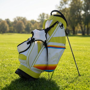 <span class=keywords><strong>Sac</strong></span> <span class=keywords><strong>de</strong></span> <span class=keywords><strong>golf</strong></span> matelassé en toile <span class=keywords><strong>de</strong></span> qualité supérieure avec support, 5 compartiments, <span class=keywords><strong>imperméable</strong></span>, léger, pour hommes et femmes, logo personnalisé - Product Image 1