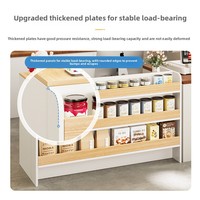 Comptoir de caisse de supermarché, de magasin de proximité, de restauration commerciale, de réception, moderne, en bois massif, durable, minimaliste