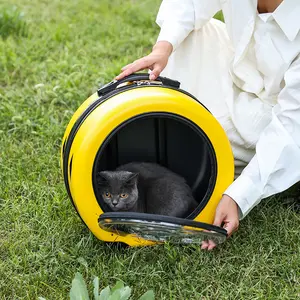 Carrinho de estimação portátil, bolsa para animais de estimação, capsulas, espaço, transparente, carrinho de estimação
