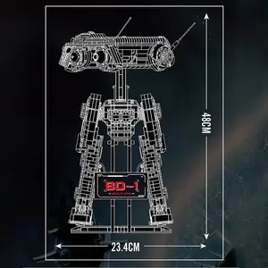 Khuôn Vua 21052 Đế Quốc Walker Mô Hình Mocstar Kế Hoạch Chiến Tranh Phim Trò Chơi Ucs Interstellar <span class=keywords><strong>Robot</strong></span> Anh Hùng Lắp Ráp Xây Dựng Khối Bộ - Product Image 5