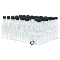 Bouteille en verre transparent de 250 ml (8 oz) pour sauce piquante avec bouchon, bouteille en verre vide pour sauce chili, emballage alimentaire OEM