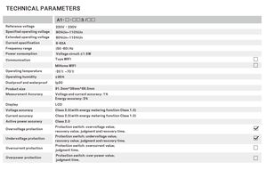 220V 230V LCD 디스플레이 Tuya 와이파이 과전압 및 저전압 전류 보호 스마트 보호 스위치 - Product Image 5