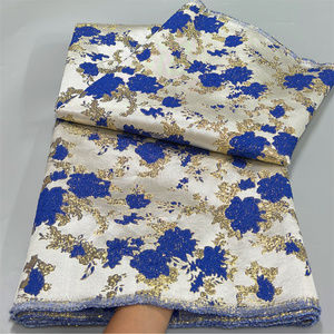 قماش دانتيل بروكيد جديد مع تطريز، أقمشة دانتيل جاكار أفريقية لفساتين الزفاف، دانتيل تول نيجيري - Product Image 4