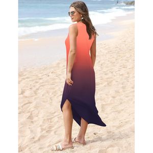 Vestido Maxi de Verano FOXA con Cuello en V, Corte Holgado, con Bolsillos, Vestido de Playa para Vacaciones, Tejido Transpirable - Product Image 6