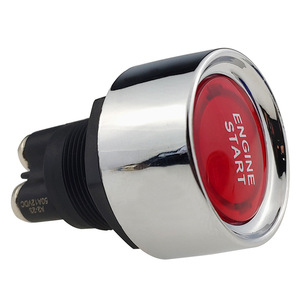 R2-ES Engine Start Push Button Switch 50A 12VDC Car <b>Keyless</b> Start <b>System</b> Red Chrome Finish - Product Image 4