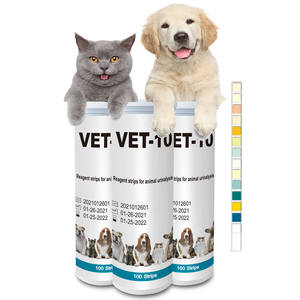 Tiras de prueba de orina para perros, gatos y mascotas, 1 Paso, pH, infección, Diabetes, veterinario, 10 tiras de prueba de orina - Product Image 2