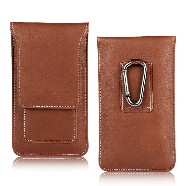 Card Holder Slim Waist Bags Minimalist Mobile Leather Waist Bag Phone Pack