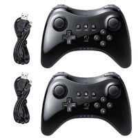 Manette de jeu sans fil pour Wii U avec moteur de vibration et matériau ABS, comprend un câble USB, joystick pour console Pro