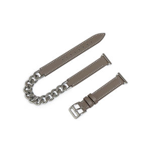 Pour <span class=keywords><strong>Huawei</strong></span> Watch <span class=keywords><strong>GT3</strong></span> <span class=keywords><strong>42mm</strong></span> Bracelets En Acier Inoxydable En Cuir Véritable Double Tour Bracelet 20mm De Luxe En Métal Bande pour Femmes Bracelet - Product Image 6