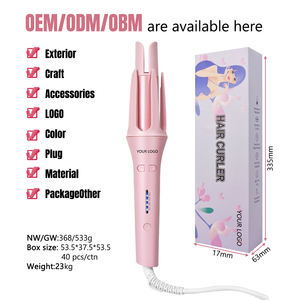 Fer à boucler électrique automatique professionnel en céramique PTC LED avec 4 réglages de température, chauffe rapide, styler pour cheveux - Product Image 6