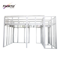 Stand d'exposition à double étage économique, optimisation de l'espace, unité modulaire en aluminium pour salons professionnels, vente en gros