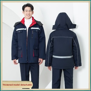 重型冬季保暖紫外印花高可见安全工作服夹克CE & ROHS认证户外工作服夹克 - Product Image 2