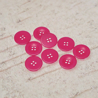 Kancing Resin Niucky 7.5mm-30mm 4 Lubang Tipis Hitam/Putih dengan Hiasan Payet Model Flatback Dapat Dicuci untuk Menjahit Pakaian