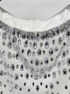 OUDINA Abito Lungo Elegante con Perline e Diamanti, Spalle Scoperte, Strass, Vestito <span class=keywords><strong>da</strong></span> <span class=keywords><strong>Sera</strong></span> per Donna, <span class=keywords><strong>Taglie</strong></span> Plus - Product Image 4