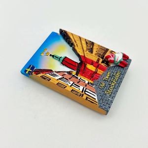 Imán de Refrigerador Pintado a Mano en 3D, Recuerdo de Suecia, Regalos, Decoración del Hogar, Artesanía de Resina de Estocolmo, Imán para Nevera - Product Image 2