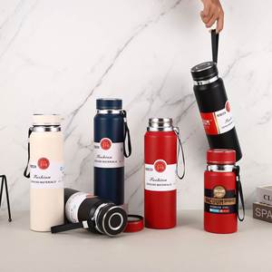 316 Stainless Steel Eco-Friendly Insulated Vacuum Large Capacity Sports Water Bottle Flask With <b>Tea</b> Strainer <b>Infuser</b> Strap - Product Image 2