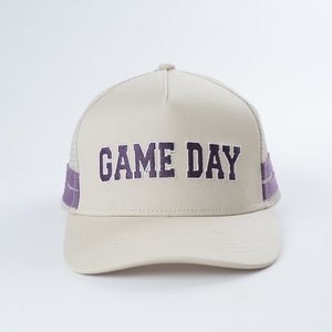 Casquette de baseball en coton à 5 panneaux, haute qualité, personnalisée, avec broderie, double bande, style trucker, pour le jour du match, vente en gros - Product Image 6