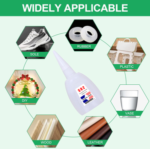 דבק חזק דבק cyanacrylate עבור עץ עור גומי מתכת קרמי, דבק פיברגלס לייבוש מהיר - Product Image 5