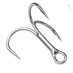 JETSHARK 1#-3/0# Fishing Hooks High Carbon Steel Treble Double intensity Round Bent Treble For Saltwater Fishing Tackle Pesca
