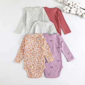 Ropa de Bebé de 6 a 24 Meses, Unisex, Mono con Lindo Estampado de Dibujos Animados, Traje para Gatear para Bebés e Infantes, 100% Algodón, Conjunto de Cinco Piezas, Otoño, de Fábrica - Product Image 2