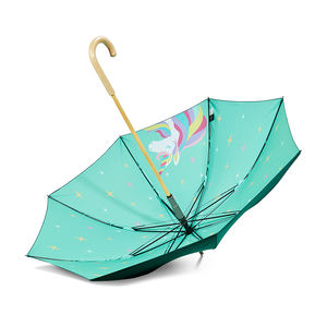 <span class=keywords><strong>Parapluie</strong></span> à bâton en bois coupe-vent double couche-Design de mode à impression complète et imperméable - Product Image 2