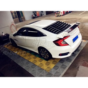 Car Side Rear <b>Window</b> Louver Shutter <b>Cover</b> Sport Style For Honda Civic Sedan 2016-2021 10th Gen Body Kit Car Accessories - Product Image 3