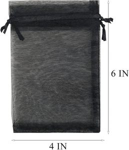 Sachet en organza transparent multi-sachets pour fête prénatale, anniversaire de Noël, cadeau de professeur, sacs-cadeaux en organza avec cordon de serrage - Product Image 5