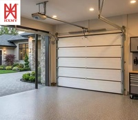 Porte de garage électrique automatique avec kit moteur, panneau en acier isolé en PU, porte sectionnelle à ouverture par le haut pour les développeurs immobiliers