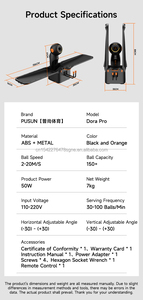 PUSUN DORA-PRO pour Machine de service de tennis de table professionnelle noire et orange, <span class=keywords><strong>Robot</strong></span> de tennis de table, <span class=keywords><strong>Ping</strong></span>-<span class=keywords><strong>Pong</strong></span>, Triple Drive Automatique - Product Image 6